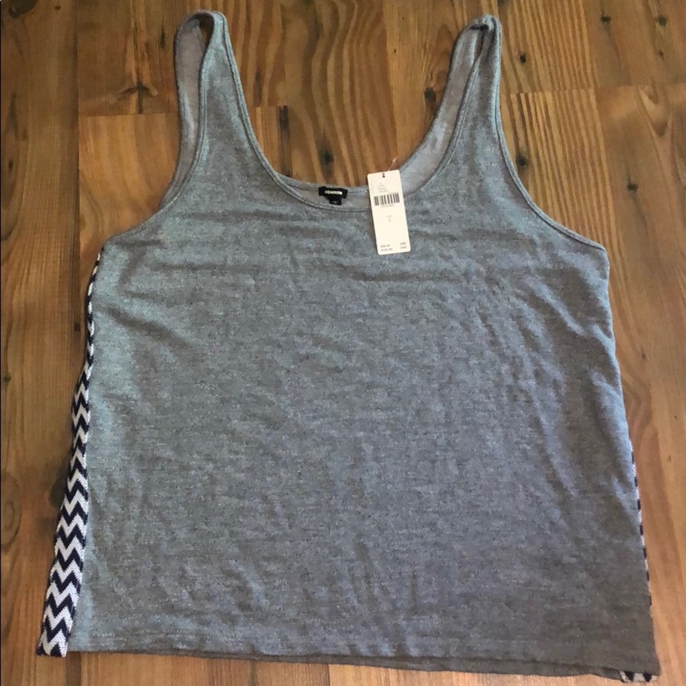 Anthro MONROW Zig-Zag Gray Basic Tank - Picture 6 of 8
